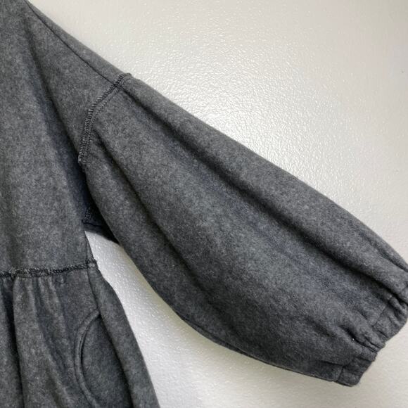 Farmhouse Frocks Sweatshirt Dress Womens Small Gray Hoodie Pockets Relaxed - Picture 6 of 8